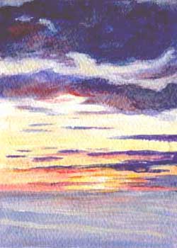Sunset Over The Gulf Jean M Lang Middleton acrylic